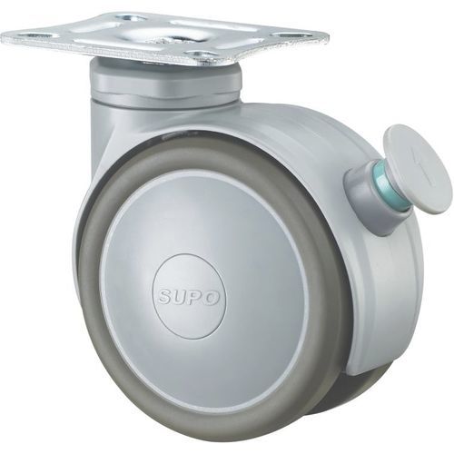 Ruedecilla para dispositivos médicos - 1M-HP22-01D-100-313 - Zhongshan Xiangrong Caster Manufacturing Co.,Ltd - de poliuretano