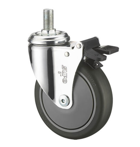 Ruedecilla para dispositivos médicos - 1M-C01-02D-100-231 - Zhongshan Xiangrong Caster Manufacturing Co.,Ltd - de poliuretano