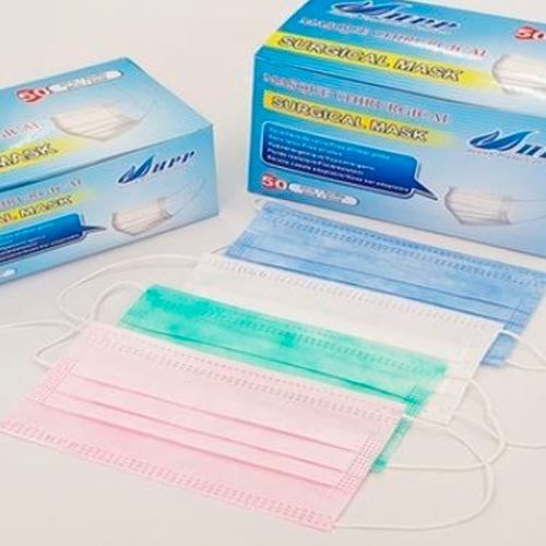 Mascarilla quirúrgica para adulto - MSK01 - Health Production Products - caja de 50 / azul / blanca