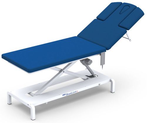 Mesa de reconocimiento eléctrica - BASELINE 5 - Hess Medizintechnik - de altura variable / con respaldo regulable / ergonómica