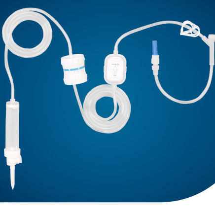 Set de perfusión con cámara de goteo - KS-IV303-PF-12 - Kapsam - con conector en Y / con intercambiador de calor