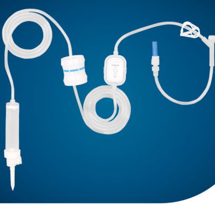 Set de perfusión con cámara de goteo - KS-IV303-12 - Kapsam - con conector en Y / con intercambiador de calor