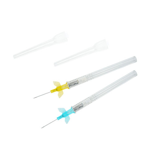 Aguja de inyección intravenosa - Nanchang Kindly Meditech - de seguridad / con aleta / 18 G