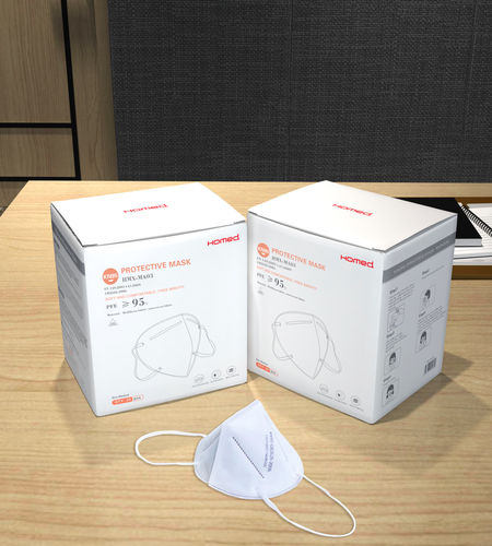 Mascarilla respiratoria KN95 - HMX-MA03  - Shenzhen Homed Medical Technology Limited - sin válvula / para adulto / unisex