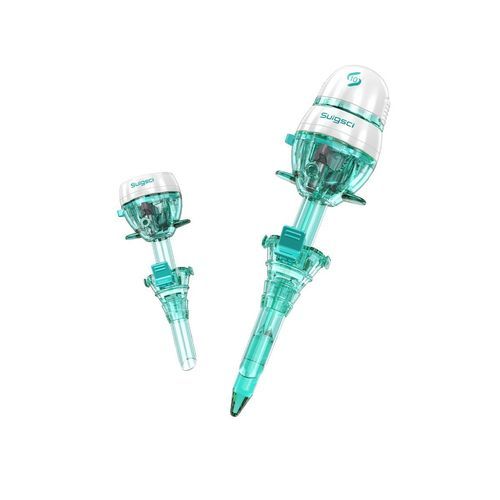Trocar laparoscópico - Hassonpass - Surgsci Medical - con punta redondeada / sin cuchilla / con puerto insuflación