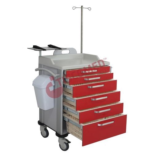 Carro de emergencia - TEC 4510 - Tiscomed - médico / de hospital / de medicamentos