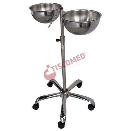 Portacuencos con dos recipientes - TSBO 3710 - Tiscomed - con ruedas / de acero inoxidable / de aluminio