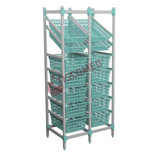 Estantería modular - TSED 1300 - Tiscomed - para cestas / de farmacia / antibacterias
