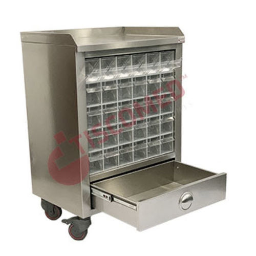 Carro médico - TCDE 1560 - Tiscomed - de hospital / para medicamentos / para cuidados