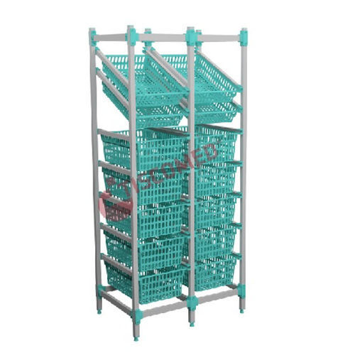 Estantería modular - TSED 1301 - Tiscomed - para contenedores / para cestas / de farmacia