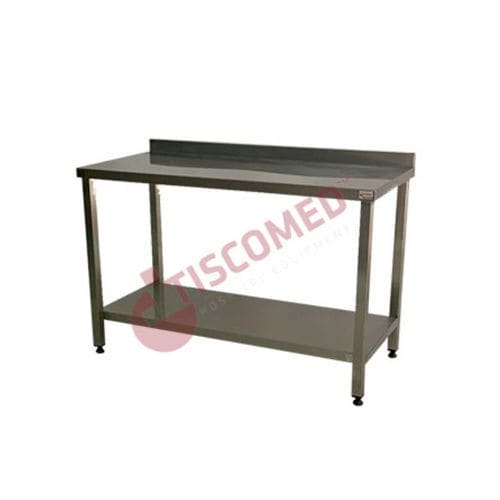 Mesa de trabajo - TTVA 4711 - Tiscomed - rectangular / móvil / de acero inoxidable