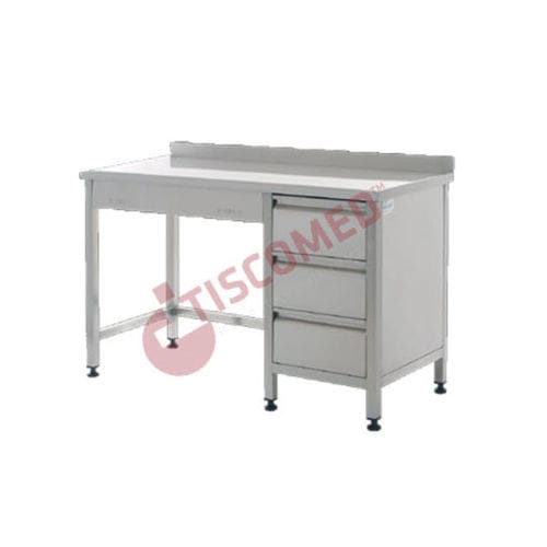 Mesa de trabajo - TTVA 4720 - Tiscomed - de oficina / rectangular / móvil