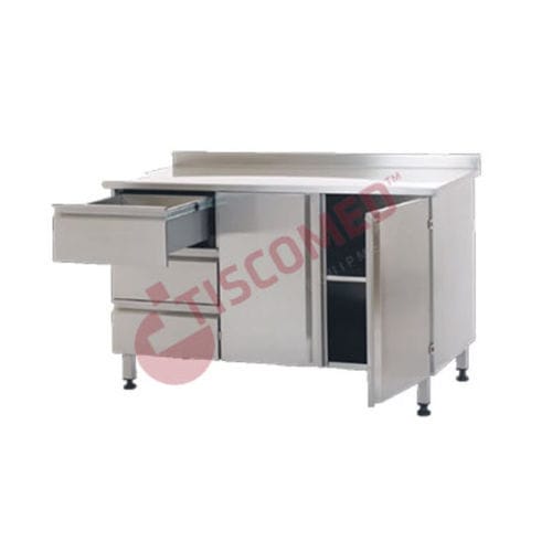 Mesa de trabajo - TTVA 4725 - Tiscomed - para consulta médica / rectangular / móvil