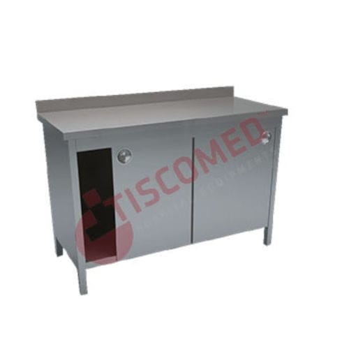 Mesa de trabajo - TTVA 4750 - Tiscomed - para consulta médica / rectangular / de acero inoxidable