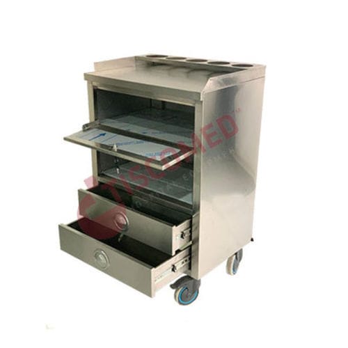 Carro médico - TCDE 1580 - Tiscomed - de hospital / de medicamentos / multifunción