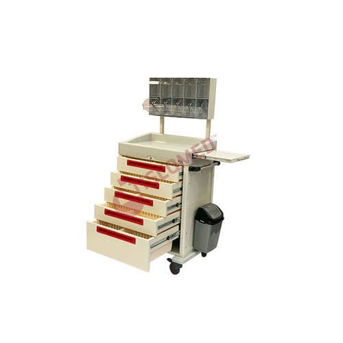 Carro de anestesia - TCAC 1300 - Tiscomed - médico / de hospital / para medicamentos