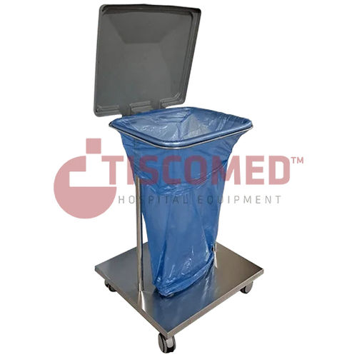 Carro para desechos - TKIB 4000 - Tiscomed - para quirófano / de acero inoxidable / móvil