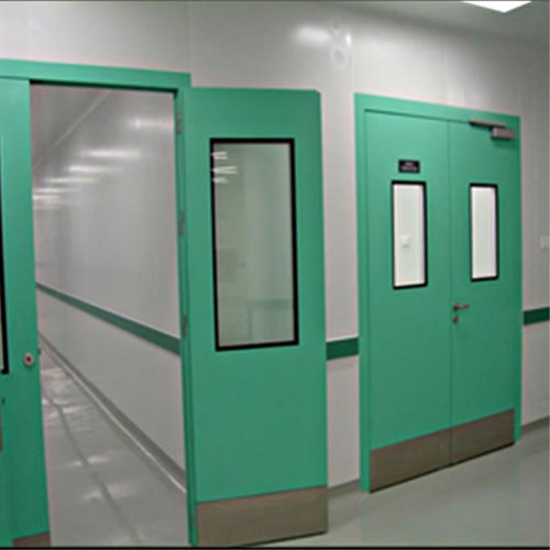 Puerta para sala blanca - DL2 - MayAir Manufacturing (M) Sdn Bhd - para aplicaciones farmacéuticas / abatible / de acero inoxidable