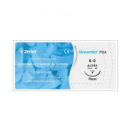 Hilo de sutura reabsorbible - PGA - Changzhou Zener Medtec - cirugía oftálmica / cirugía general / cirugía ortopédica