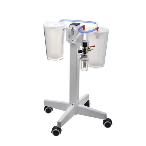Soporte para recipiente de aspiración para fluidos corporales - YDA0020 - HWTAi - con ruedas / 2 frascos