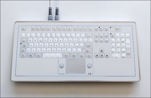 Teclado con alfombrilla táctil - KT-105-TM-04 - K-Tronic - de silicona / de aluminio / USB