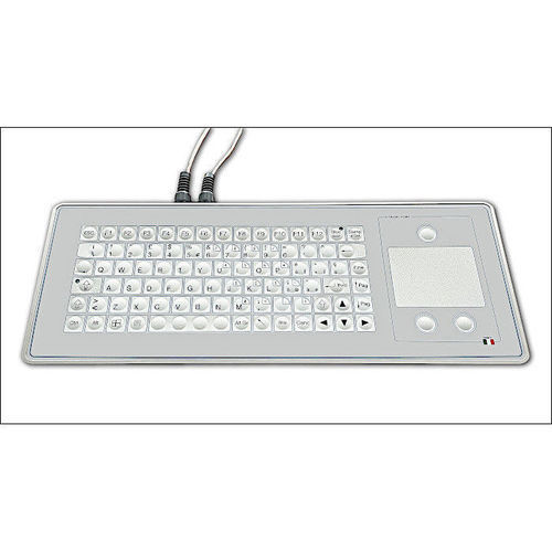 Teclado con alfombrilla táctil - KT-84-TM-04 - K-Tronic - internacional / de aluminio / USB