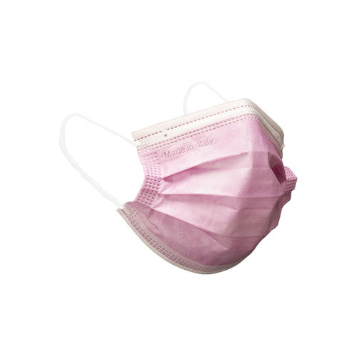 Mascarilla quirúrgica de tipo IIR - LACRAB10NQCMNL - CMM - Centro Mascherine Modena - para adulto / caja de 50 / rosa