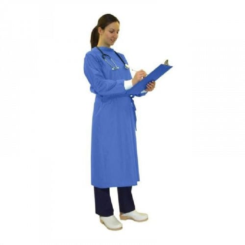 Bata quirúrgica para mujer - Datesand Group - de poliéster / de algodón / azul
