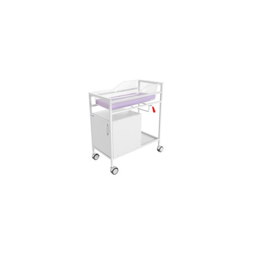 Cuna hospitalaria de altura fija - HSP 1130 - HOSPITOOL MEDICAL DEVICES INC. - con ruedas / con espacio de almacenamiento / transparente