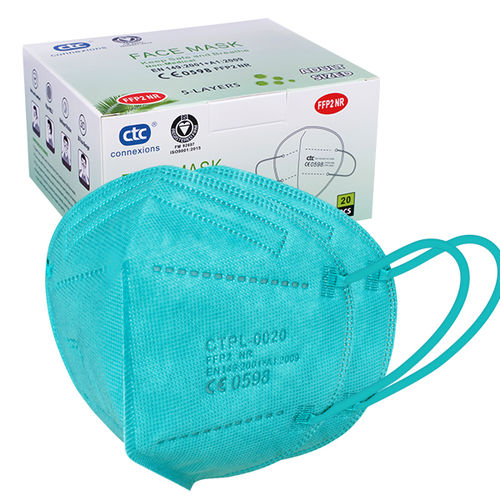 Mascarilla de protección FFP2 - Turquoise - Connexions Technology - de tejido no tejido / transpirable
