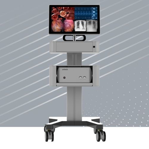 Carro de telemedicina de altura variable - ÇİZGİ TEKNOLOJİ ELEKTRONİK TASARIM VE ÜRETİM A.Ş. - seguro / con cajón / con pantalla táctil