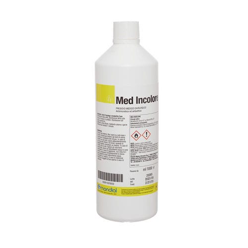 Desinfectante para la higiene de las manos - MED INCOLORE - Mondial - líquido / 1000 mL / a base de alcohol