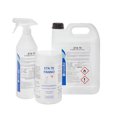 Desinfectante para suelos y superficies - ETA 70  - Mondial - líquido / 1000 mL / 5000 mL
