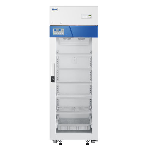 Refrigerador para farmacia - HYC-509 - Haier Biomedical - de tipo armario / con 1 puerta / con puerta de cristal
