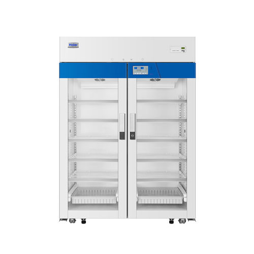 Refrigerador para farmacia - HYC-1099 - Haier Biomedical - de tipo armario / con 2 puertas / con puerta de cristal