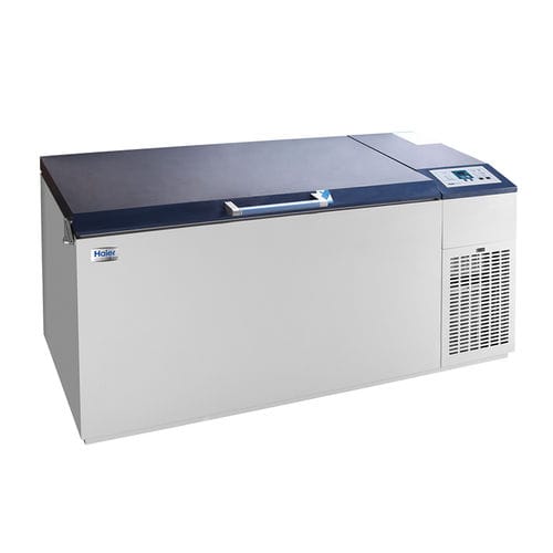 Congelador de ultra baja temperatura - DW-86W420J - Haier Biomedical - de laboratorio / de tipo arcón / con 1 puerta