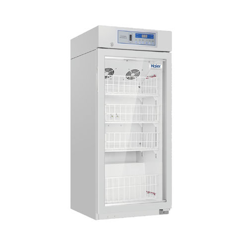 Refrigerador de banco de sangre - HXC-106 - Haier Biomedical - de tipo armario / con 1 puerta / con puerta de cristal
