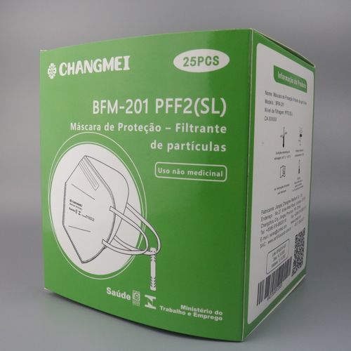 Mascarilla de protección FFP2 - BFM-201 - Jiangsu Changmei Medtech - de tejido / semimáscara / blanca