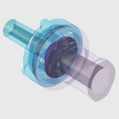 Válvula de retención para el sector médico - E-C-190043 - The West Group Ltd - de silicona / de policarbonato / azul