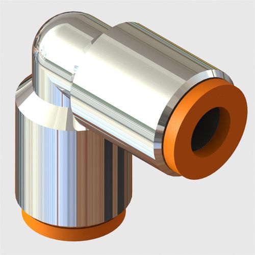 Conector para dispositivos médicos - E-F-170713 - The West Group Ltd - de latón / acodado