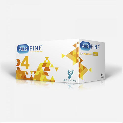 Aguja de inyección de insulina - Alb Fine - MEDISEC Healthcare - estériles / hipodérmica / tipo bolígrafo