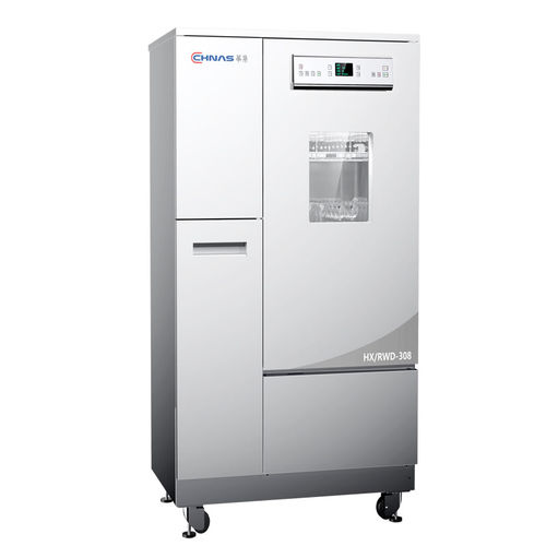 Lavadora desinfectadora de pie - HX/RWD-308 - Jiangsu Huaxi Medical Equipment - móvil / automática / de carga frontal