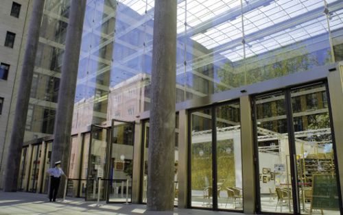 Puerta de protección - C 90 SU - KOS Spezialtüren GmbH - de hospital / abatible / de acero inoxidable