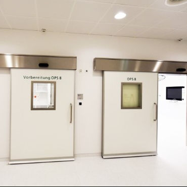 Puerta para sala blanca - CLEAN K1-A -dB - KOS Spezialtüren GmbH - corredera / hermética