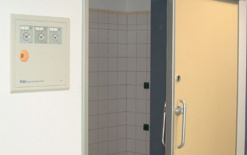 Puerta de hospital - CLEAN K1-A F - KOS Spezialtüren GmbH - corredera / de aluminio / hermética