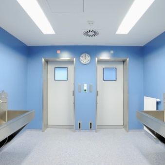 Puerta de hospital - CLEAN K1-A na - KOS Spezialtüren GmbH - abatible