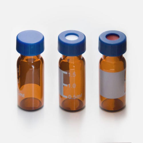 Matraz para HPLC - 9mm Screw  w - ZHEJIANG AIJIREN TECHNOLOGY INC. - para CG / de vidrio / graduado