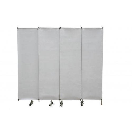Biombo médico con ruedas - P-180-I8-0 - EROND - 4 paneles / de acero inoxidable
