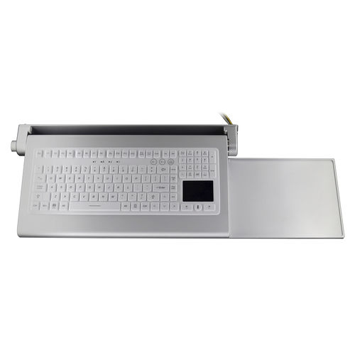 Teclado médico con alfombrilla táctil - ATM-ORK02 - Shezhen AITmon Technology Co,.Ltd - de silicona / USB / antimicrobiano