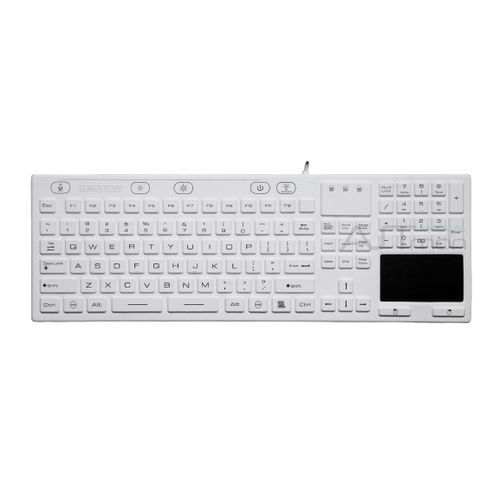 Teclado médico con alfombrilla táctil - ATM-SK404TMC - Shezhen AITmon Technology Co,.Ltd - con teclas digitales / de silicona / lavable